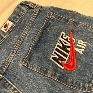 Nike Air Men's Denim Jeans with Red Logo